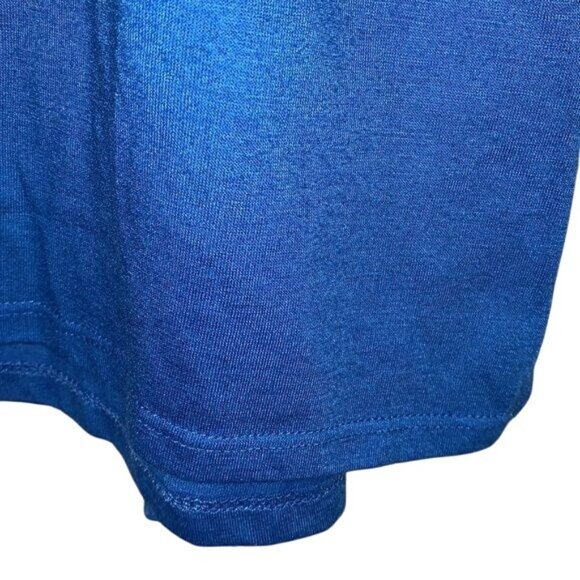 Wound Up Blue Racerback Tank Top With Lace Details & Anchor Graphic XLarge (15-1 - Picture 6 of 10